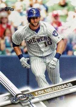 #588 Kirk Nieuwenhuis - Milwaukee Brewers - 2017 Topps Baseball