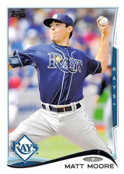 #588 Matt Moore - Tampa Bay Rays - 2014 Topps Baseball