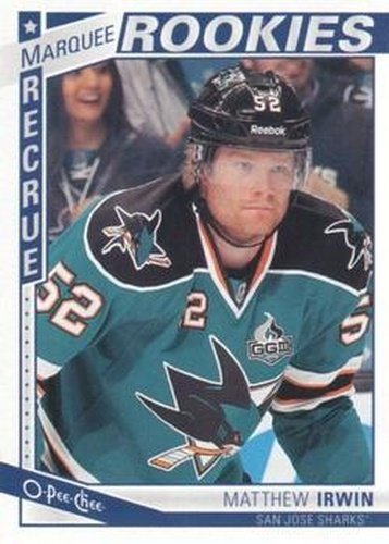 #588 Matthew Irwin - San Jose Sharks - 2013-14 O-Pee-Chee Hockey