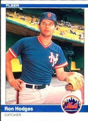 #588 Ron Hodges - New York Mets - 1984 Fleer Baseball