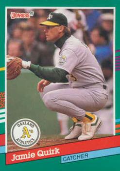 #588 Jamie Quirk - Oakland Athletics - 1991 Donruss Baseball