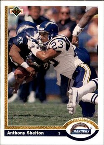 #588 Anthony Shelton - San Diego Chargers - 1991 Upper Deck Football