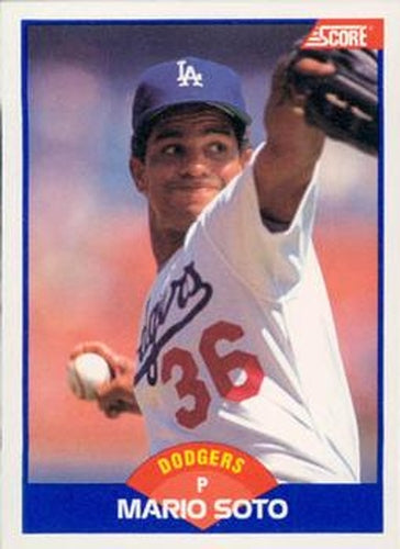 #588 Mario Soto - Los Angeles Dodgers - 1989 Score Baseball