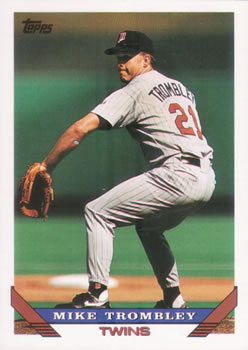 #588 Mike Trombley - Minnesota Twins - 1993 Topps Baseball