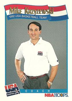#588 Mike Krzyzewski - USA - 1991-92 Hoops Basketball