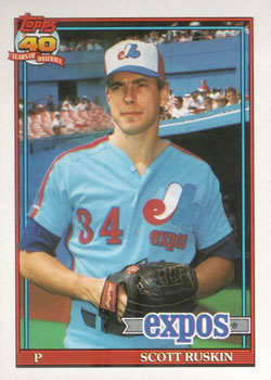 #589 Scott Ruskin - Montreal Expos - 1991 Topps Baseball