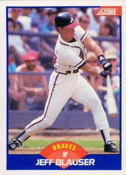 #589 Jeff Blauser - Atlanta Braves - 1989 Score Baseball