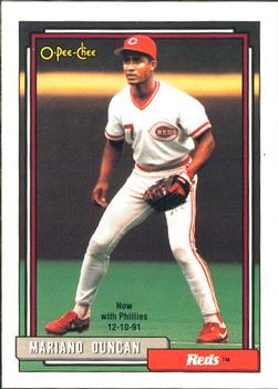 #589 Mariano Duncan - Philadelphia Phillies - 1992 O-Pee-Chee Baseball