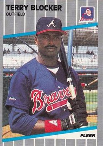 #589 Terry Blocker - Atlanta Braves - 1989 Fleer Baseball
