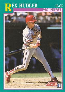 #589 Rex Hudler - St. Louis Cardinals - 1991 Score Baseball