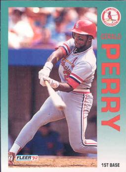 #589 Gerald Perry - St. Louis Cardinals - 1992 Fleer Baseball
