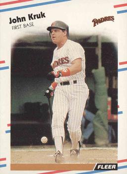 #589 John Kruk - San Diego Padres - 1988 Fleer Baseball