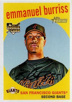 #589 Emmanuel Burriss - San Francisco Giants - 2008 Topps Heritage Baseball