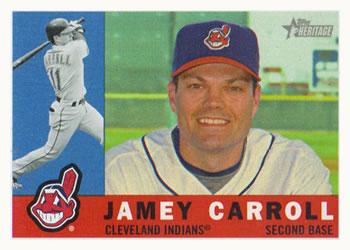 #589 Jamey Carroll - Cleveland Indians - 2009 Topps Heritage Baseball