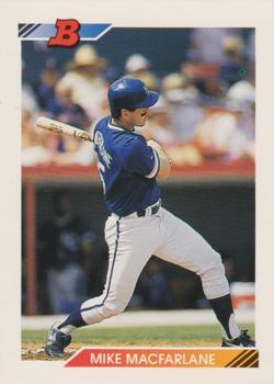 #589 Mike Macfarlane - Kansas City Royals - 1992 Bowman Baseball
