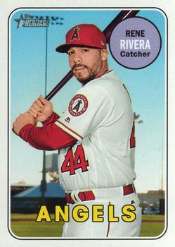 #589 Rene Rivera - Los Angeles Angels - 2018 Topps Heritage Baseball