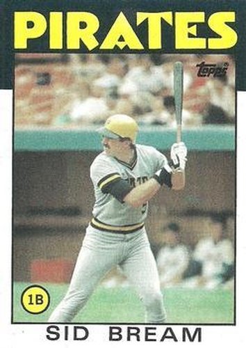 #589 Sid Bream - Pittsburgh Pirates - 1986 Topps Baseball