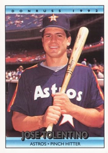#589 Jose Tolentino - Houston Astros - 1992 Donruss Baseball