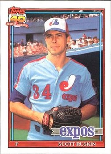 #589 Scott Ruskin - Montreal Expos - 1991 O-Pee-Chee Baseball