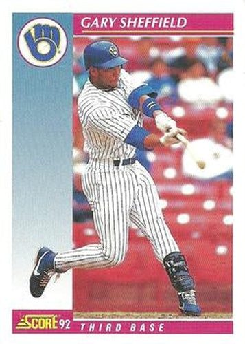 #589 Gary Sheffield - Milwaukee Brewers - 1992 Score Baseball