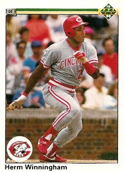 #589 Herm Winningham - Cincinnati Reds - 1990 Upper Deck Baseball