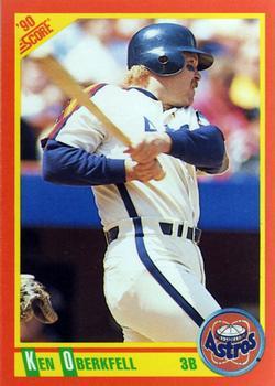 #58T Ken Oberkfell - Houston Astros - 1990 Score Rookie & Traded Baseball