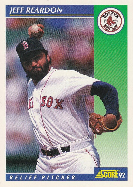 #58 Jeff Reardon - Boston Red Sox - 1992 Score Baseball