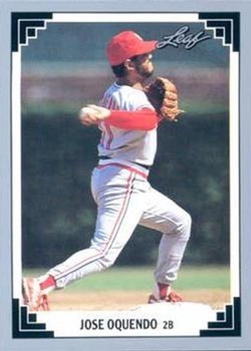 #58 Jose Oquendo - St. Louis Cardinals - 1991 Leaf Baseball