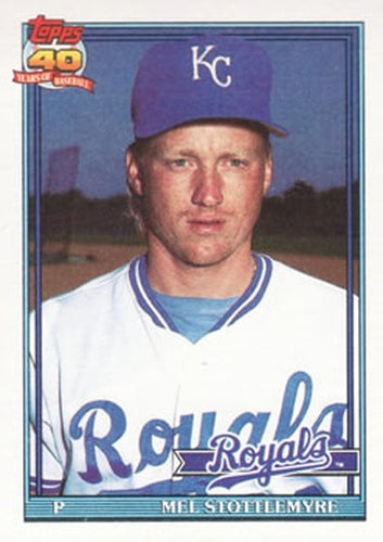 #58 Mel Stottlemyre - Kansas City Royals - 1991 Topps Baseball