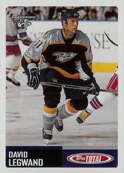 #58 David Legwand - Nashville Predators - 2002-03 Topps Total Hockey