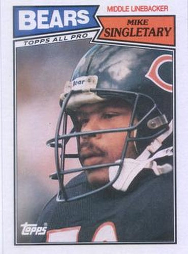 #58 Mike Singletary - Chicago Bears - 1987 Topps Football