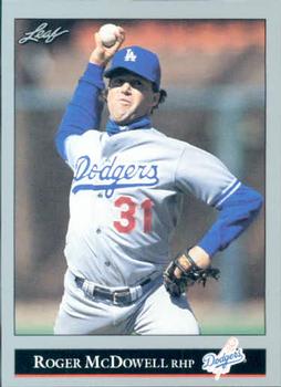 #58 Roger McDowell - Los Angeles Dodgers - 1992 Leaf Baseball