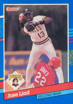 #58 Jose Lind - Pittsburgh Pirates - 1991 Donruss Baseball