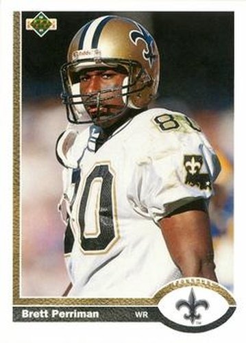 #58 Brett Perriman - New Orleans Saints - 1991 Upper Deck Football
