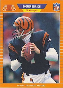 #58 Boomer Esiason - Cincinnati Bengals - 1989 Pro Set Football