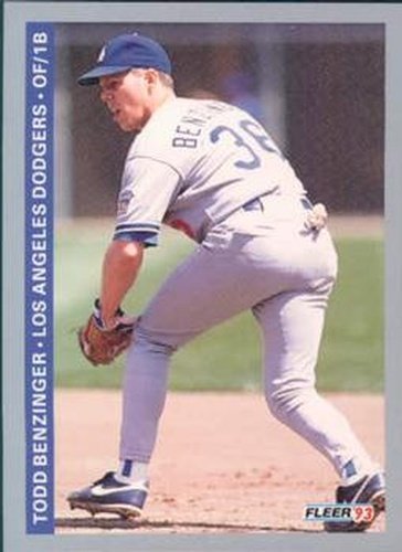 #58 Todd Benzinger - Los Angeles Dodgers - 1993 Fleer Baseball