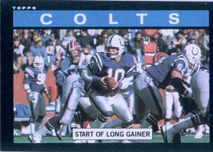 #258 Colts Team Leaders - Indianapolis Colts - 1985 Topps Football