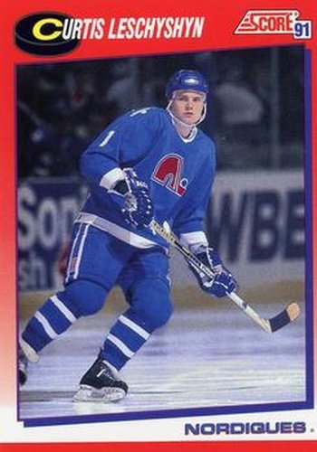#58 Curtis Leschyshyn - Quebec Nordiques - 1991-92 Score Canadian Bilingual Hockey