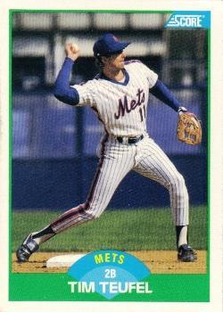#58 Tim Teufel - New York Mets - 1989 Score Baseball