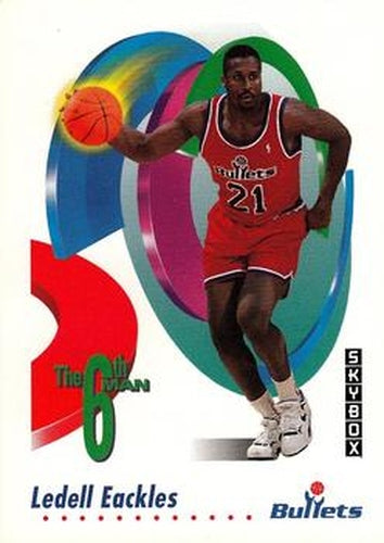 #458 Ledell Eackles - Washington Bullets - 1991-92 SkyBox Basketball