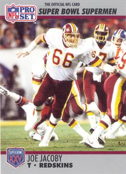 #58 Joe Jacoby - Washington Redskins - 1990-91 Pro Set Super Bowl XXV Silver Anniversary Football