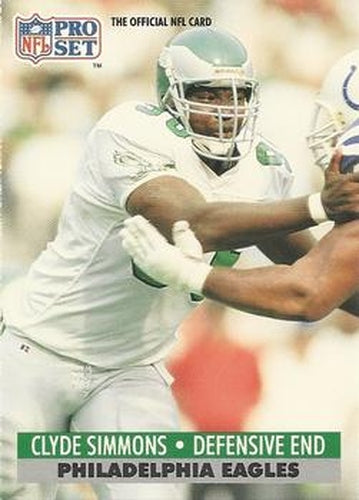 #258 Clyde Simmons - Philadelphia Eagles - 1991 Pro Set Football