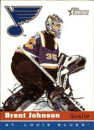 #58 Brent Johnson - St. Louis Blues - 2000-01 Topps Heritage Hockey