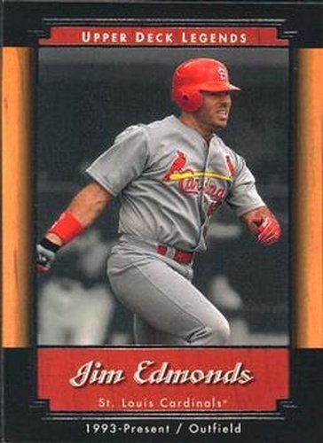 #58 Jim Edmonds - St. Louis Cardinals - 2001 Upper Deck Legends Baseball