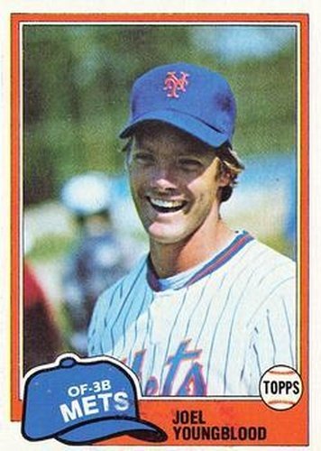 #58 Joel Youngblood - New York Mets - 1981 Topps Baseball