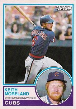 #58 Keith Moreland - Chicago Cubs - 1983 O-Pee-Chee Baseball