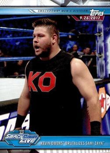 #58 Kevin Owens Brutalizes Sami Zayn - 2019 Topps WWE Road to Wrestlemania Wrestling