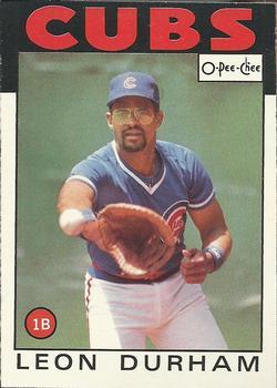 #58 Leon Durham - Chicago Cubs - 1986 O-Pee-Chee Baseball