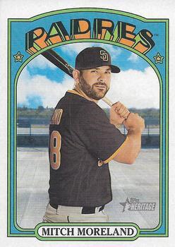 #58 Mitch Moreland - San Diego Padres - 2021 Topps Heritage Baseball