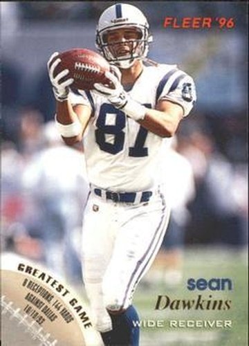 #58 Sean Dawkins - Indianapolis Colts - 1996 Fleer Football